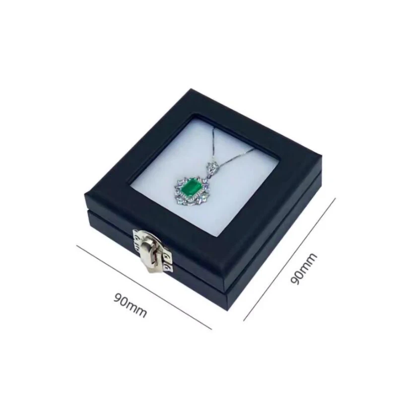 High Quality Diamond Display Box Leatherette Gemstone Storage Box Gem Display Case Stone Box Jewelry Holder Organizer