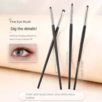 4Pcs Eye Smudge Brush, Fine Soft Makeup Tool, Eyeshadow Brush Set Eyeliner Brush For Blending Eyeshadow Eyeliner, Ideal 2