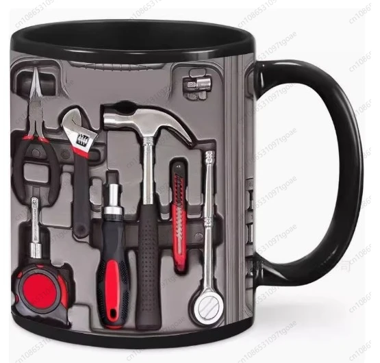 새로운 도구 정비사 도구 상자 세라믹 커피 마크 컵 정비사 세트