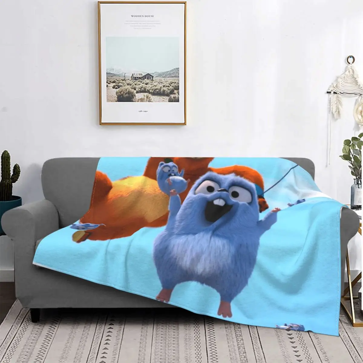 Grizzy And The Lemmings Coperta Tv Per Bambini Pazzo Costume Di Halloween Flanella Divertente Coperte Morbide Per La Decorazione Del Ristorante Di Cas
