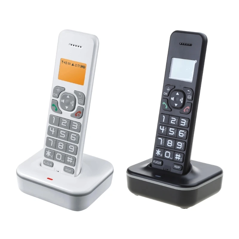 

D1102B Fixed Landline Wireless Telephone Stylish with Multi Languages Caller Display Backlit and Number Storage Dropship