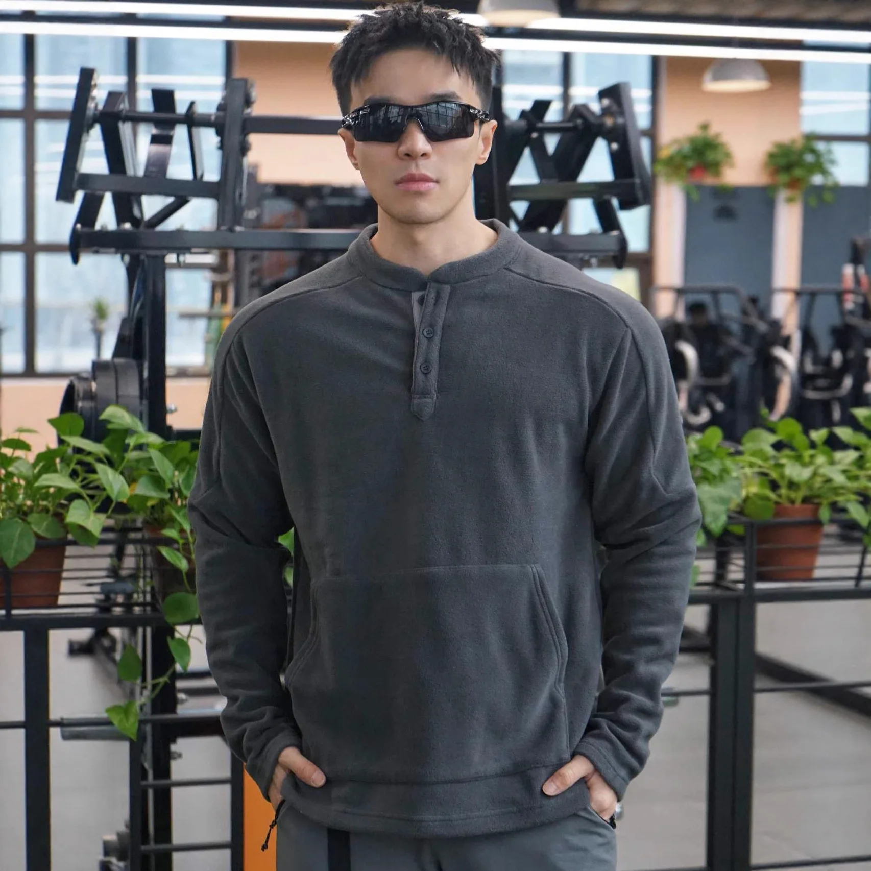 Long-Sleeved Distinctive Men's Fitness Hoodie - Image 6