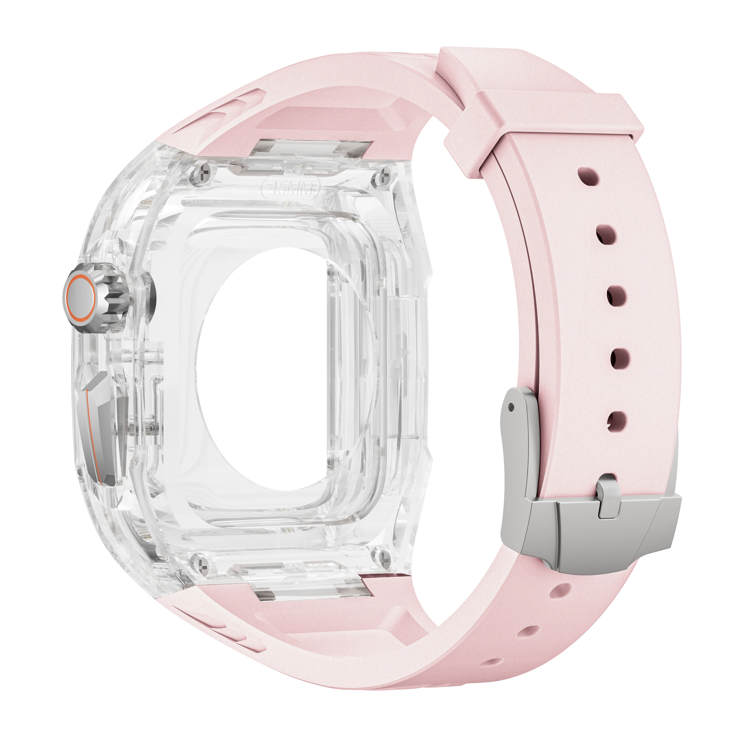 Enhanced Protective Transparent Case and TPU Strap