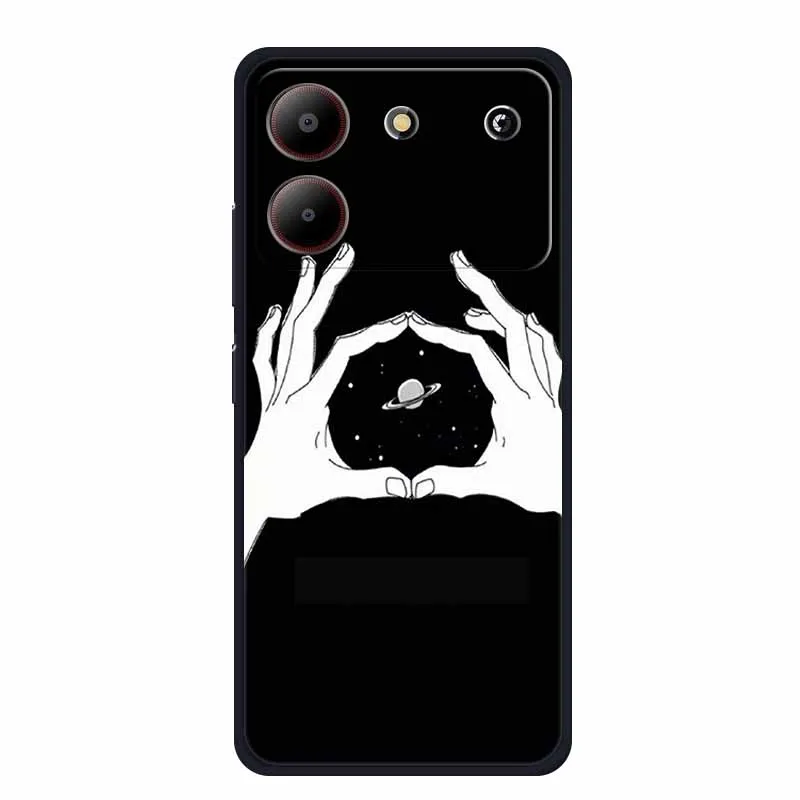 Sleek Black Silicone Soft Back Cover Case