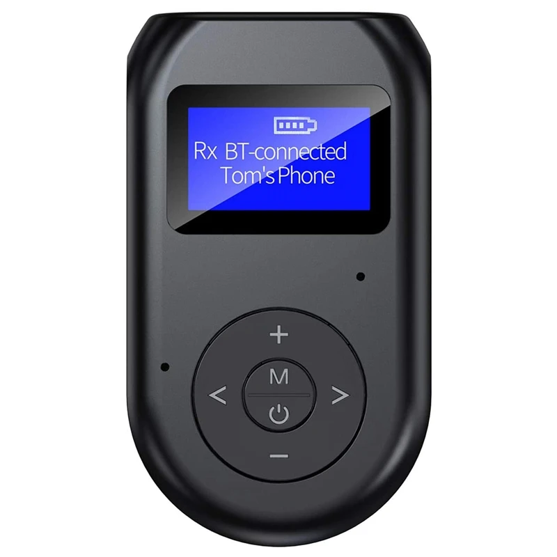 

Bluetooth 5,0 аудио передатчик приемник с ЖК-экраном 3,5 мм AUX с микрофоном для ТВ динамик гарнитура автомобильная аудиосистема