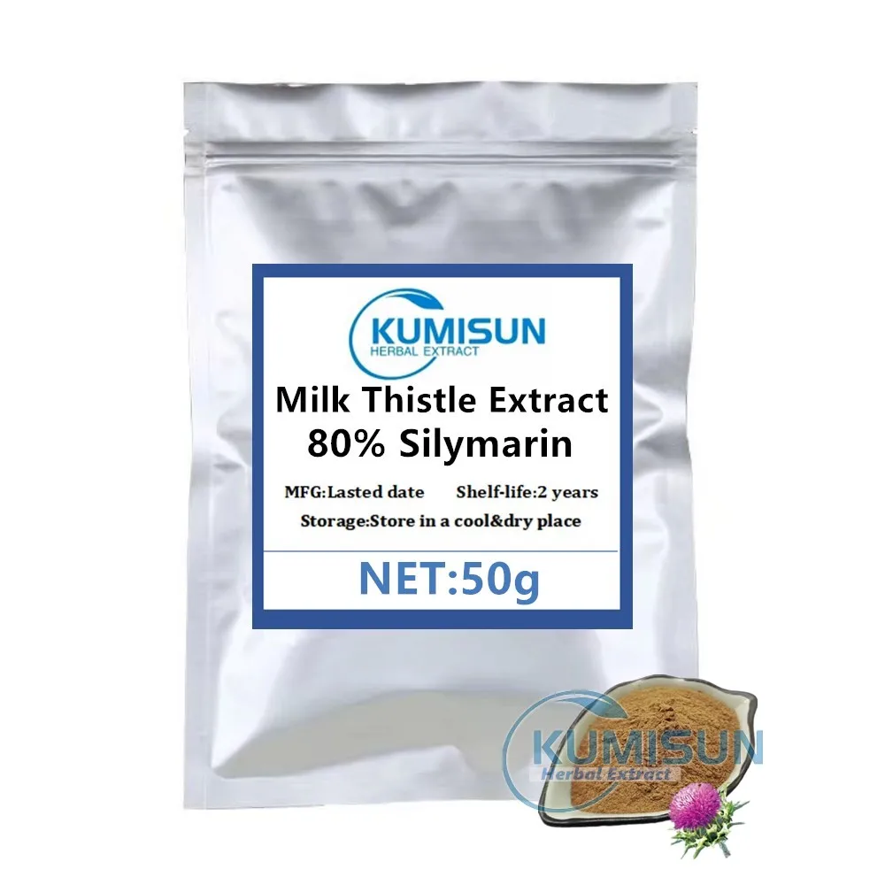 

50-1000g Nature Organic Milk Thistle Extract Powder Silymarin 80%