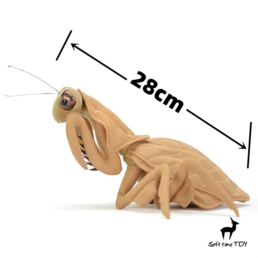 Deroplatys Mantis High Fidelity Anime Cute Plushie Mantis Plush Toys Lifelike Animals Simulation Stuffed Doll Kids Toy Gifts 2