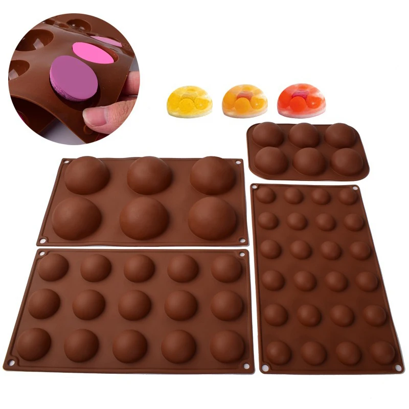 1pc Semi-Sphere Silicone Cake Mold for Chocolate, Ice Cream, Jelly, Pudding, and Rice B... - SKU SSCM1752 - UGI Packaging