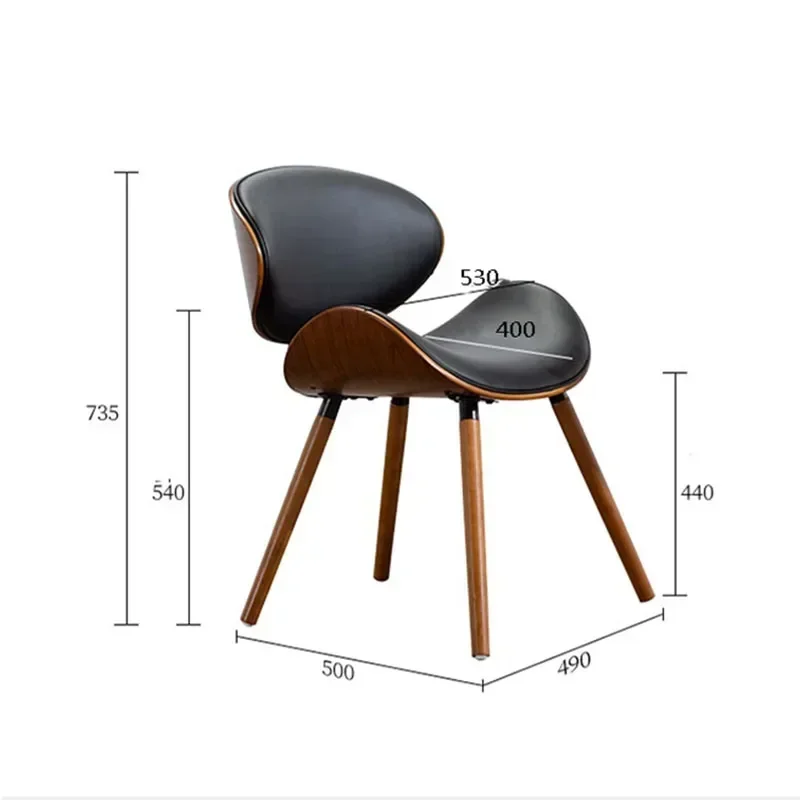 Kitchen Chair European Modern Simple Luxury Chair Back Space Saving Practical Solid Wood Dining Nordic Furniture dining chairs dining chair