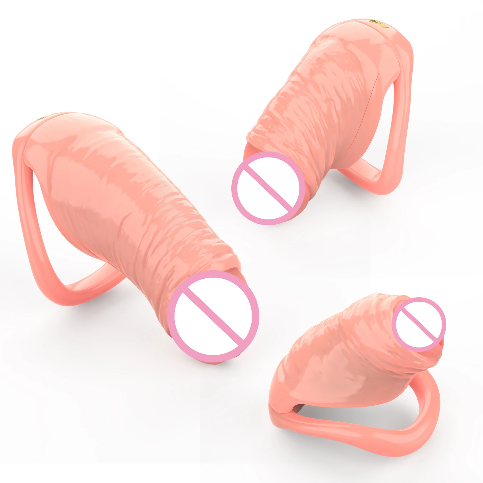 Penis Chastity Cage, Chastity Lock Sex Toy, Hidden Anti-Cheating Lock for Penis