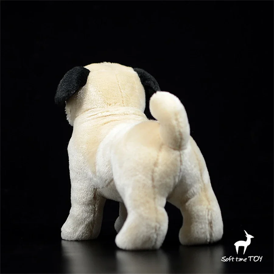 Pug Plush Toy High Fidelity Puggle Plushie Pekingese Pugs Dog Peluche Lifelike Stuffed Animals Simulation Doll Kawai Toy Gifts 3