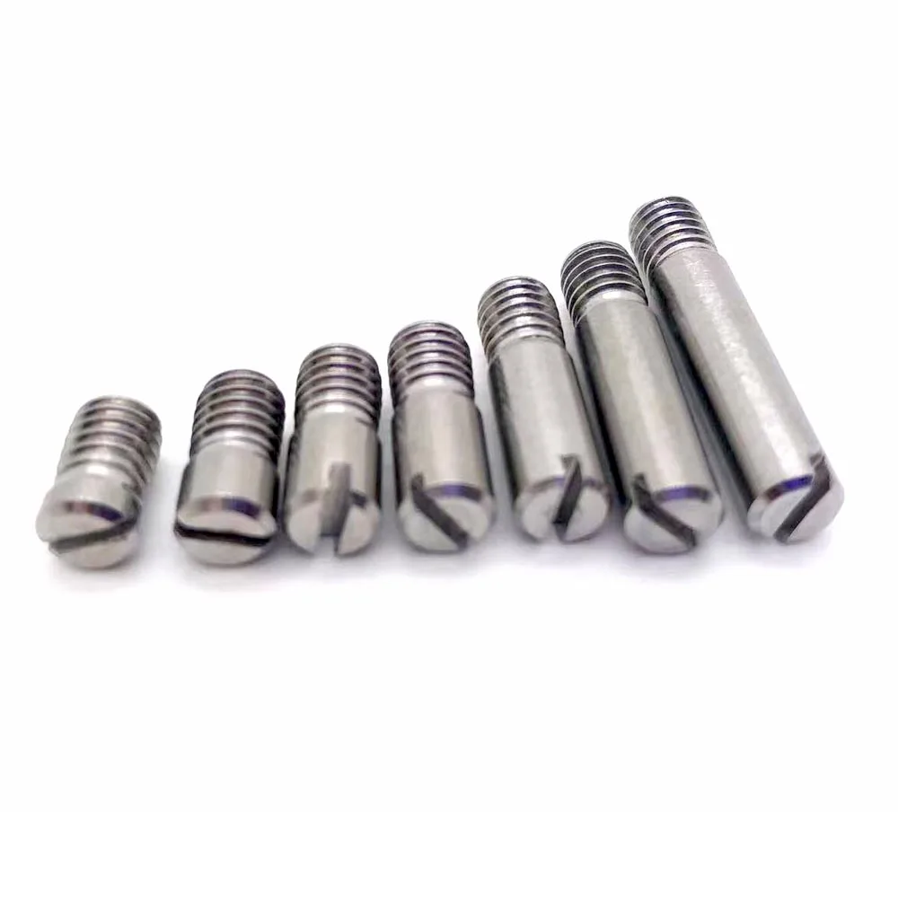 2/10Pcs M2 M2.5 M3 M4 M5 M6 M8 M10 304 Stainless Steel Slotted Head Outside Thread Solid Dowel Pin Positioning Roll Shaft GB878