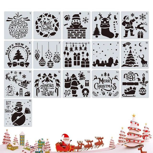 Templates Stencil Crafts Plastic Christmas