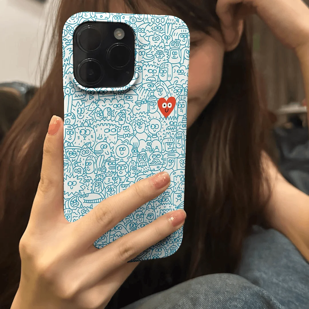 الكورية ins الخط الأزرق الحب جراب هاتف آيفون 16 15...