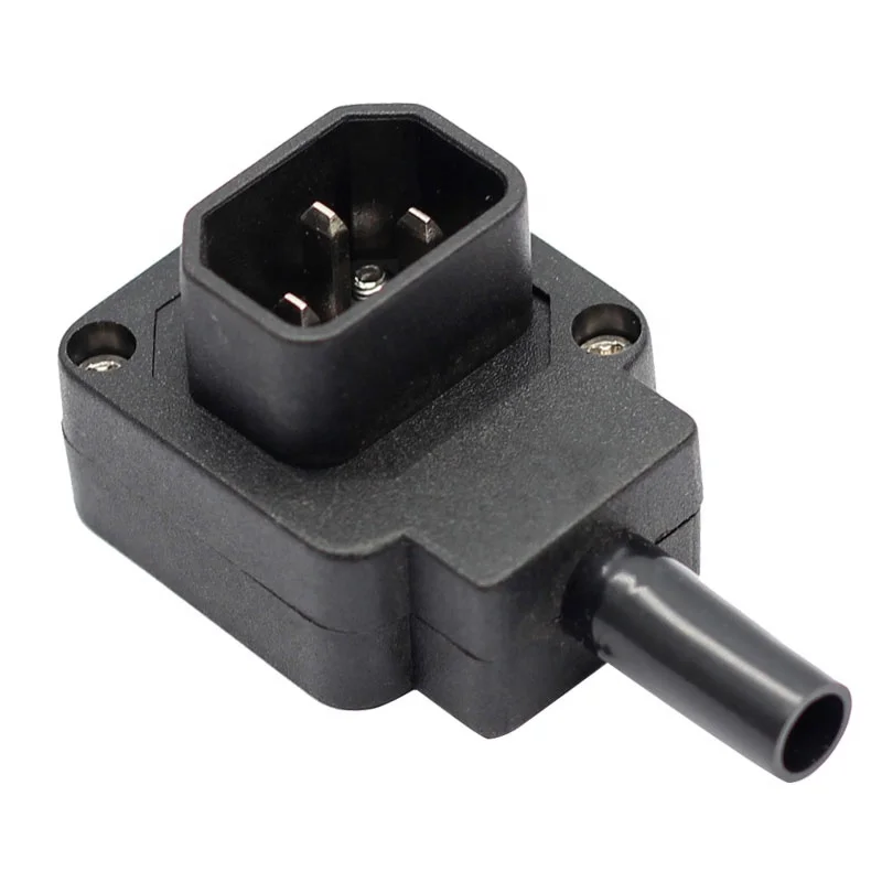 

Male Adapter Plug High Quality IEC 320 C14 90 Degree Angled Rewireable Connector 10A 16A 250VAC