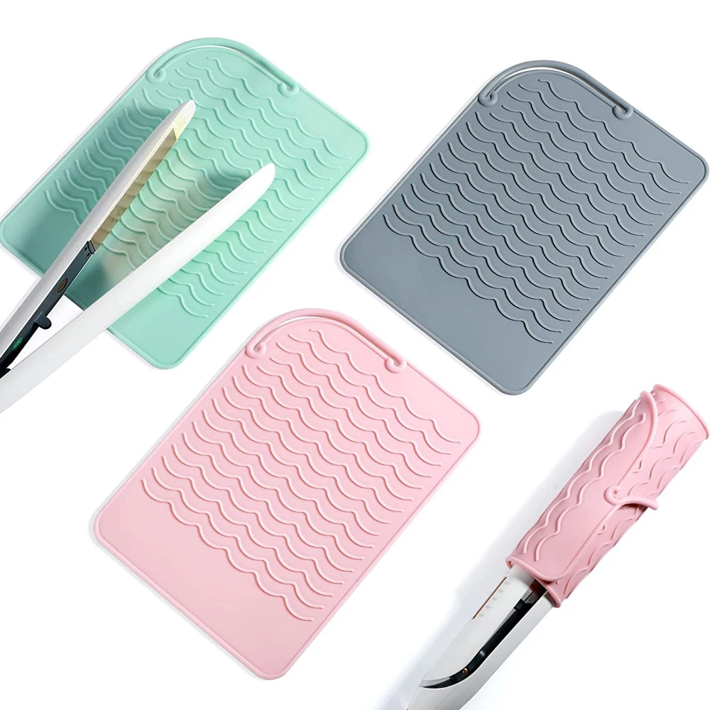 

MAIZIUP Silicone Heat Resistant Mat Hair Straightener Curler Insulation Pad Non-Slip Anti Heat Mat Hair Styling Tool For Travel