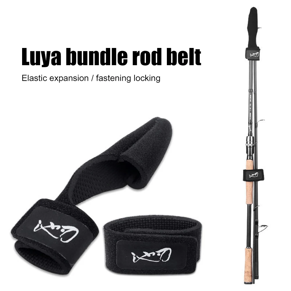 2pcs Portable Fishing Rod Holder Belt Tip Guard Cover Pole Elastic Tie Wrap  Strap Kit Outdoor Fishing Pole Straps