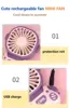 2024 Summer New Mini Fan USB Handheld Rechargeable Student Portable Wind Super Quiet Cute Desktop Bed Outdoor Gift 5