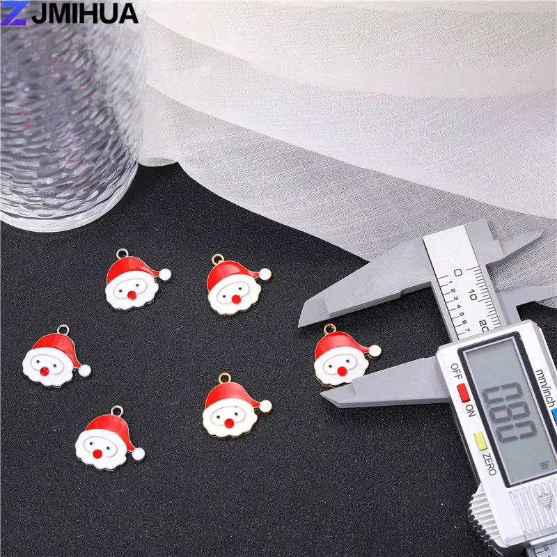 15 stücke Emaille Weihnachten Typ Charms Santa Claus Anhänger Charme Für Schmuck Machen Lieferungen DIY Ohrringe Armbänder Zubehör – Detail 20