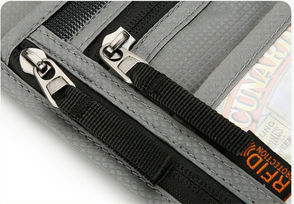 Reisepass-Haltertasche mit RFID-Blockierung – Halstasche für Männer und Frauen zum sicheren Aufbewahren von Dokumenten – Detail 3
