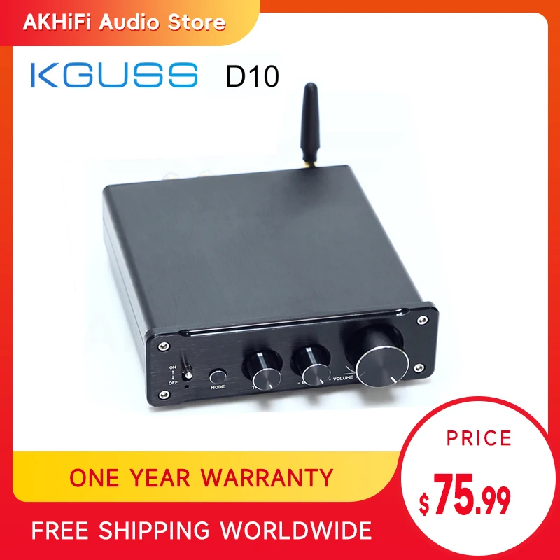 

KGUSS D10 TPA3255D2 Class D Multifunctional Digital Amplifier Bluetooth 5.0 80W*2