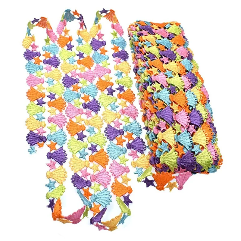 

BEAU-15 ярдов, цветная отраслевая ткань, вышивка, полиэфир, сделай сам, Кружевная аппликация, шитье, рукоделие, кружевная кромка, отделка, лента