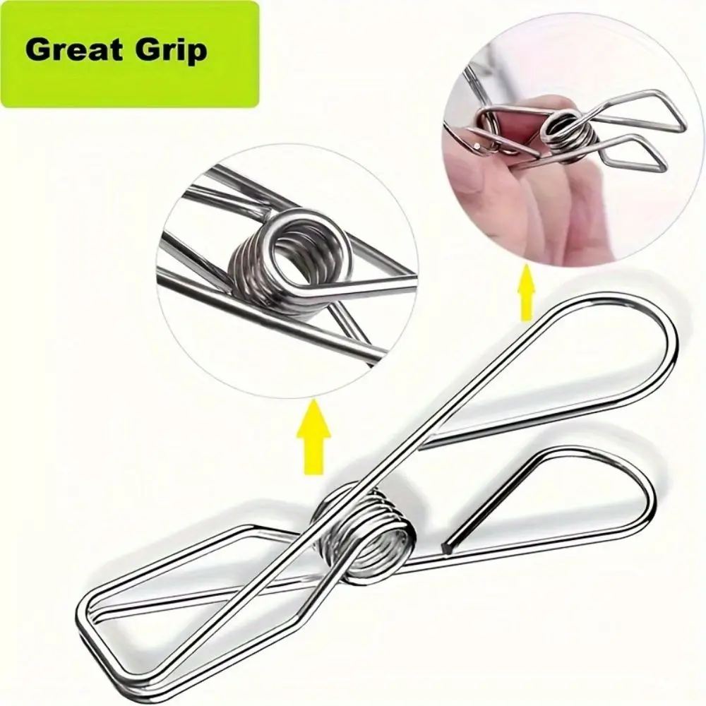 1pc Sock Drying Rack With 30 Hooks, Stainless Steel Rotatable Hanger, Windproof Drip Hanger, Foldable Sock Hanger 5