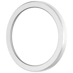 Premium Stainless Steel Protective Bezel Ring - Scratch - Resistant Decorative Shell (Silver - Straight Edge)