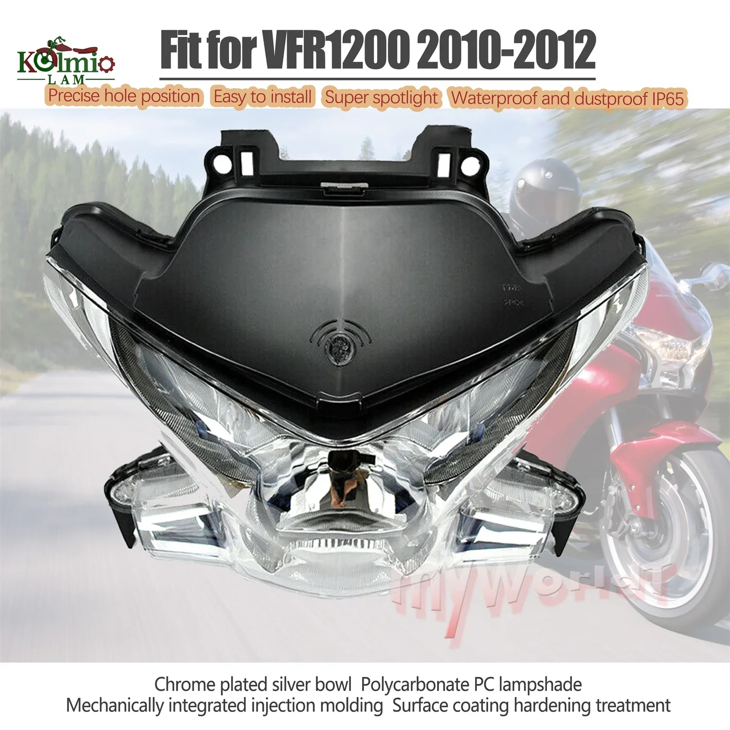 

Fit For Honda VFR1200F 2010 - 2016 Headlight Assembly Headlamp Light VFR 1200 VFR1200 F 2011 2012 2013 2014 2015