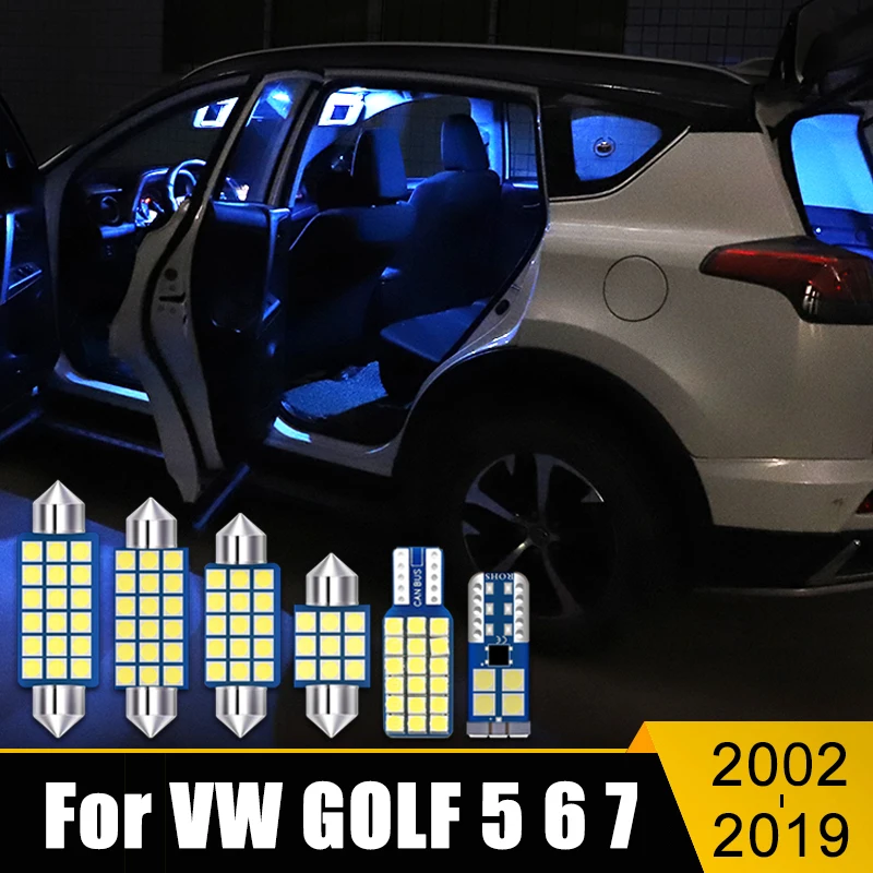 폭스바겐 VW 골프 5 6 7 골프 MK5 MK6 MK7 용, 12V LED 자동차 돔 독서등 글러브 박스, 트렁크 램프, 화장대 거울 전구