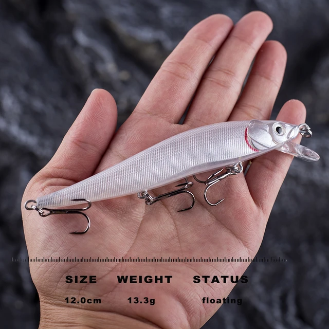 CCLTBA 12cm 13.3g Minnow Wobblers Artificial Baits With Hooks for Bass Pike  Carp Trout Jerkbait Fishing Lures Hard Bait Tackle - AliExpress