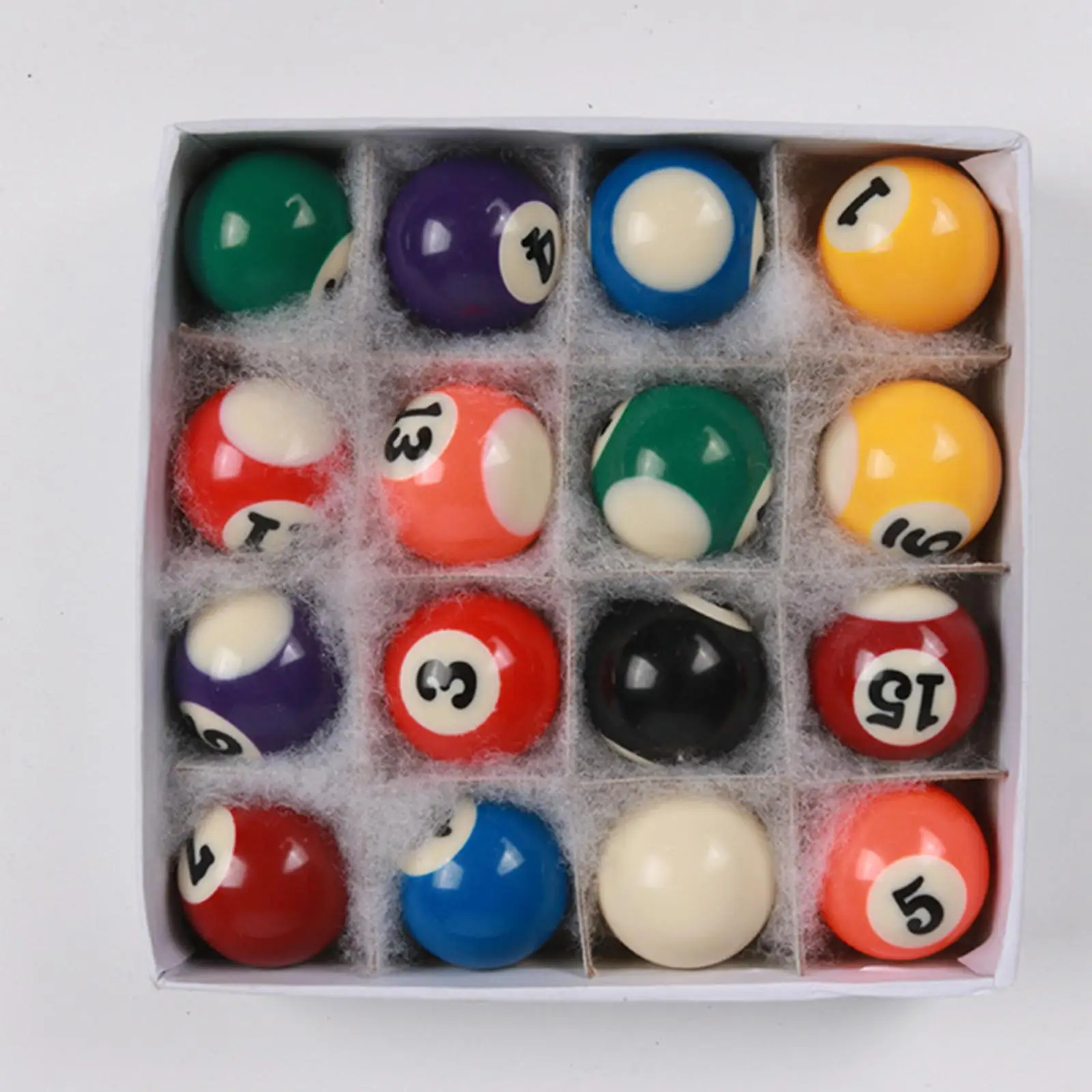 16x Mini Billiard Pool Balls Small Pool Ball Set, Kids Toy Gift Pool Table Accessories Set for Playroom Recreation Game