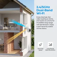 ANRAN 1920P Wifi caméra de sécurité caméra de Surveillance extérieure 24/7 HD enregistrement couleur Vision nocturne avec suivi automatique Audio bidirectionnel 3