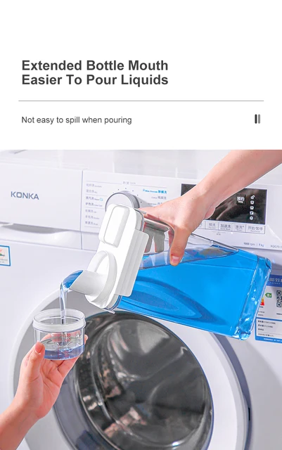 Dispenser Detersivo Antigoccia, 1500 Ml, Con Misurino - Contenitore Per Detersivo In Polvere O Liquido, Design Pratico E Pulito - Foto 10