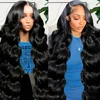 30 Inches Body Wave Lace Wig 13x4 Transparent Lace Front Human Hair Wigs 250 Density 13x6 Body Wave Lace Frontal Wig