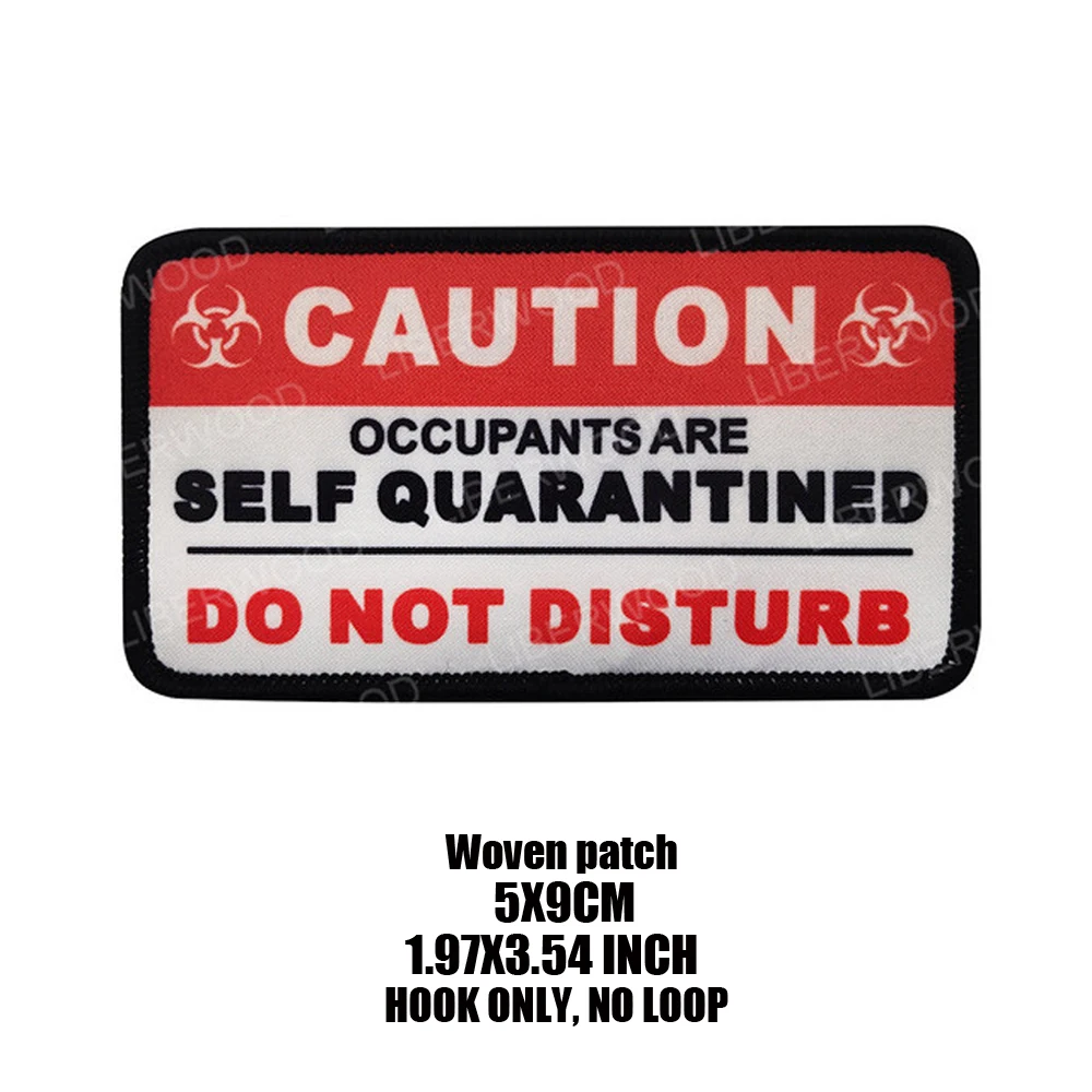 Fur Warning Sign DANGER DO NOT TOUCH SERIOUS INJURY OR DEATH MAY OCCUR PVC Rubber Patch Clothing Accessory Travel Backpack Applique fabric and sewing supplies Fabric & Sewing Supplies