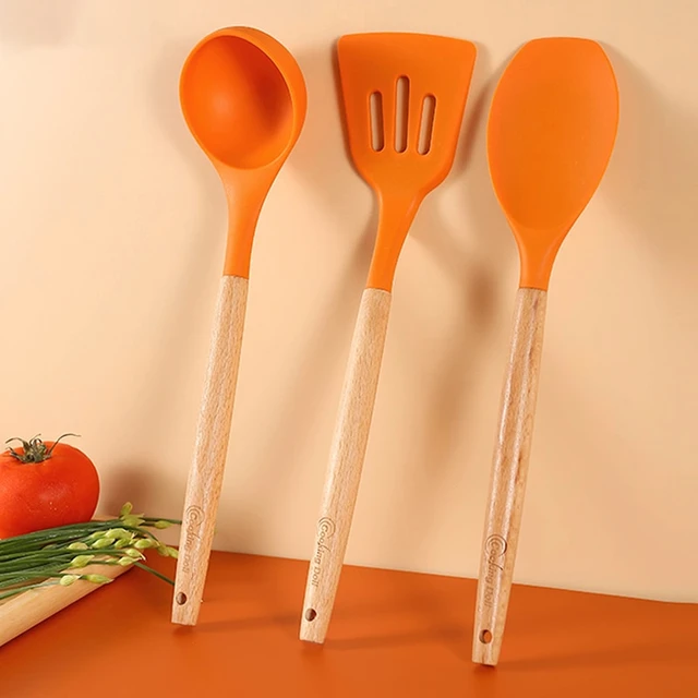 3 Piece Wooden Kitchen Utensils Set