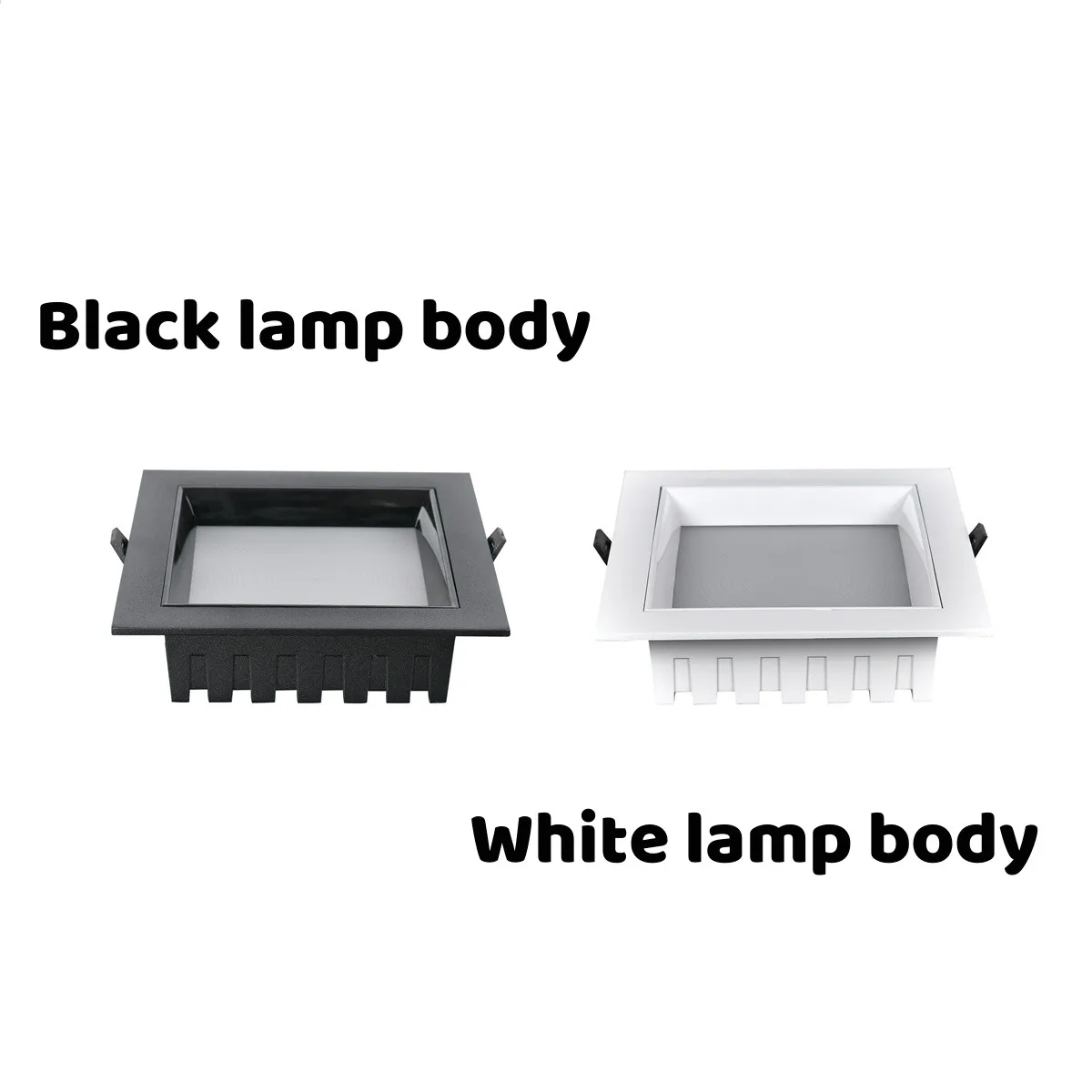 Dimmable Square Deep Anti Glare LED panel recessed LED downlight 7W 9W 12W 15W 18W 24W ceiling light AC85-265V