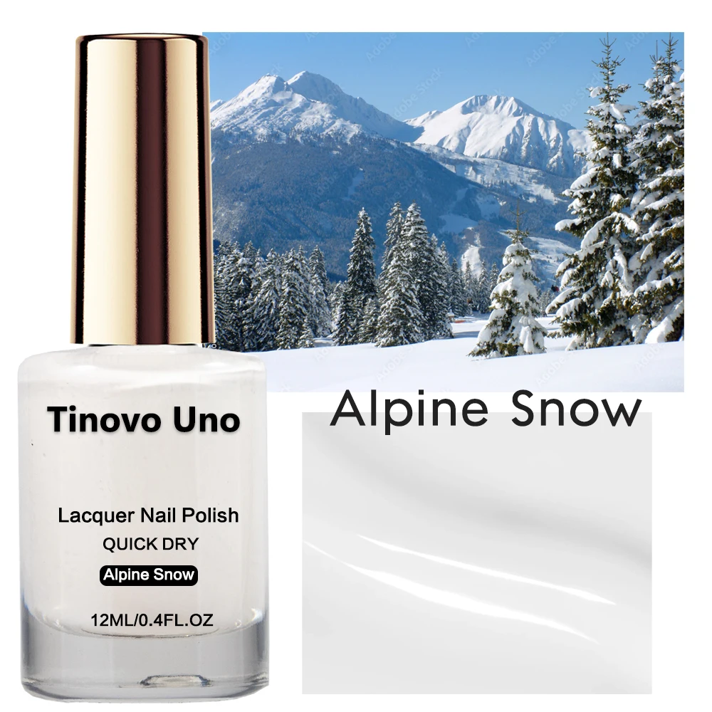Tinovo Uno White Nail Polish Natural Dry Normal Nail Lacquer Strengthener Treatment Care 12ML Non-peeling Oil-based Nail Enamel 3