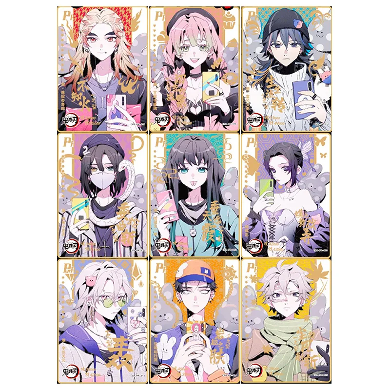 

Anime Demon Slayer Kawaii PR Flash Card Iguro Obanai Kochou Shinobu Uzui Tengen Toys for boys Collection Card Birthday Gift