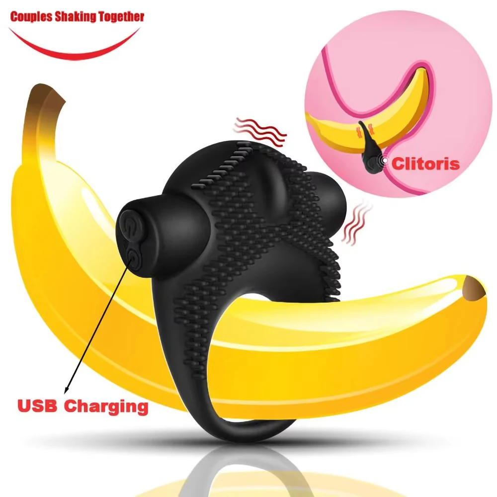 Silicone Rechargeable Vibrator Ring for Couples