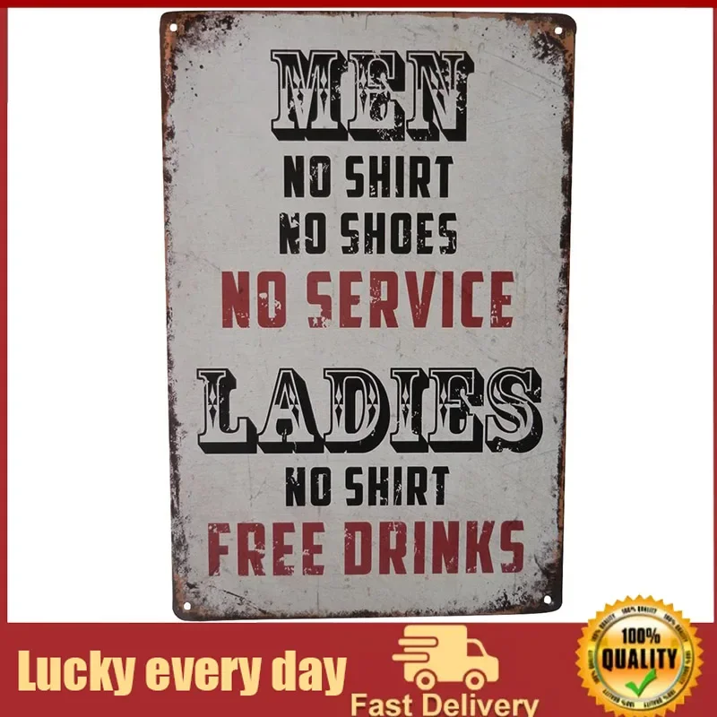 

Strosportsandtech Beer Alcohol Free Drinks Funny Tin Sign Bar Pub Diner Cafe Wall Decor Home Decor Art Metal Poster Retro