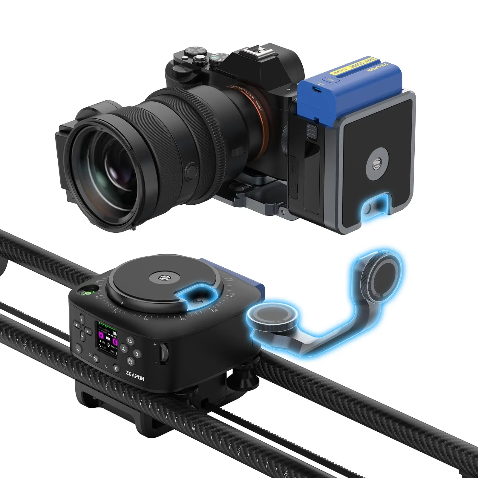 Camera Track Slider Zeapon AXIS Muti axis slider DSLR Camera Video Carbon Fiber Motorized Slider for Commercial Videography Macro photography