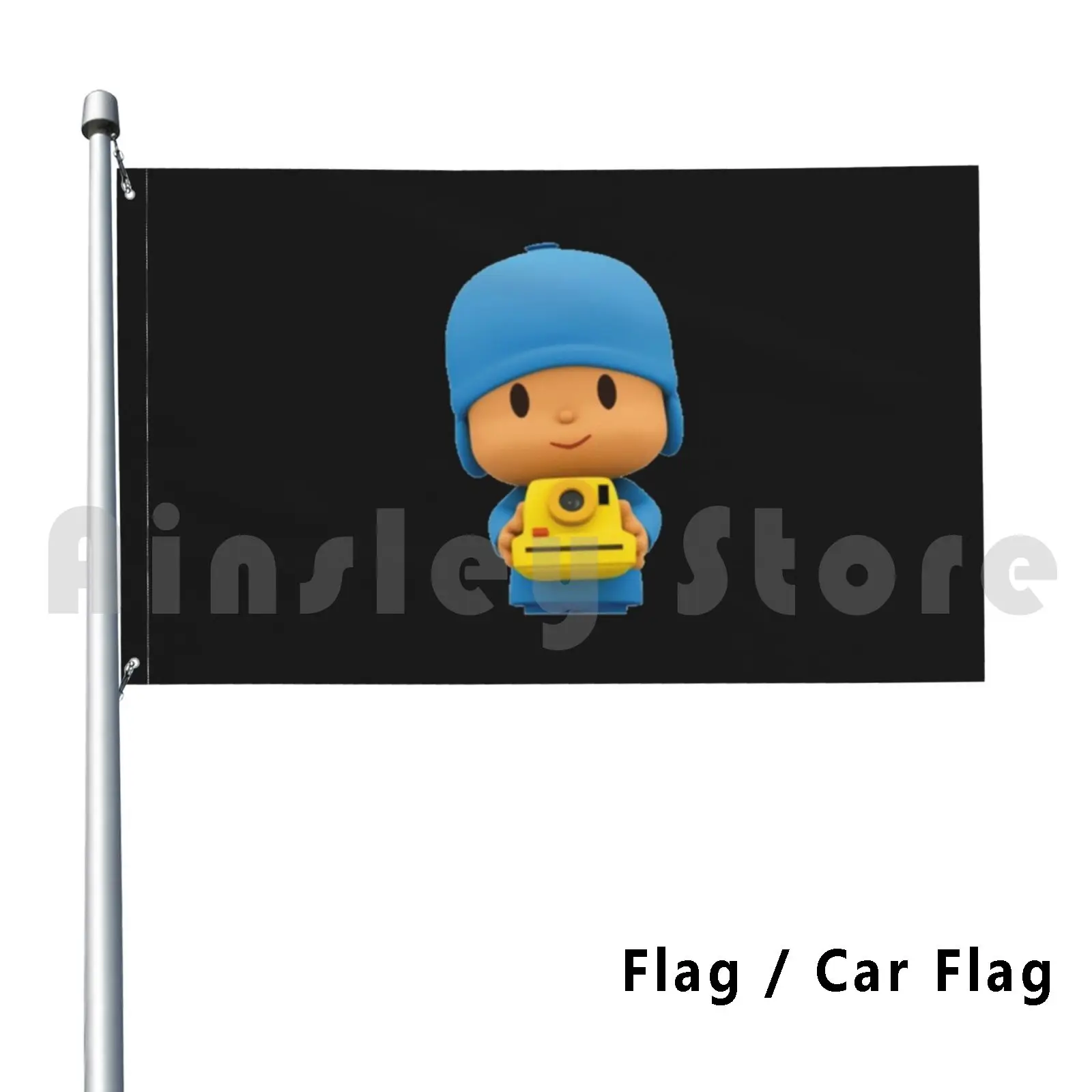 , Black Outdoor Decor Flag Car Flag Desenho Cartoons Flintstones The Black Clecio