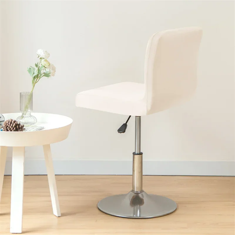 Description Picture 4 of item1Pc Water Repellent Bar Chair Cover Anti-dirty Short Back Chair Seat Slipcover Solid Color Armless Stool Protector for Hotel