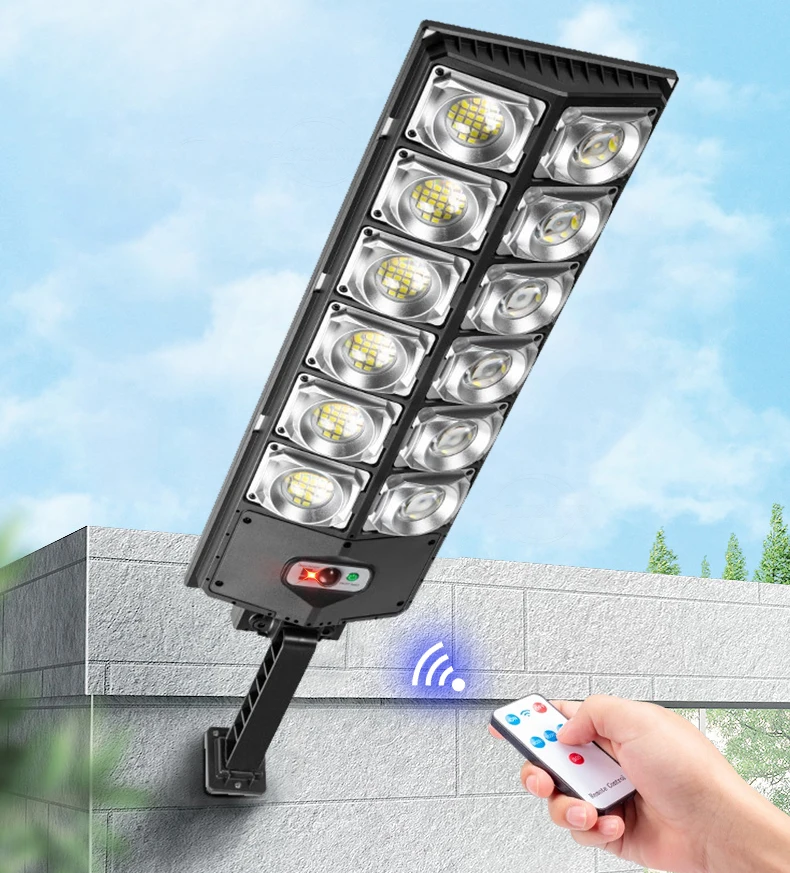 solar led street light 10000LM Solar Led Light Outdoor 720LEDs Solar Lamp Waterproof Garden Light Remote Control Street Lamps Built-in 20400mah Battery solar light bulb