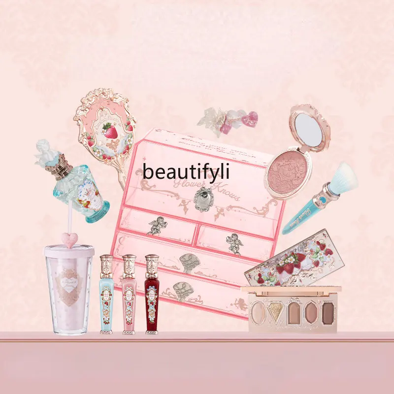 

Flower Know Strawberry Rococo Full Set Gift Box Makeup Holiday Gift