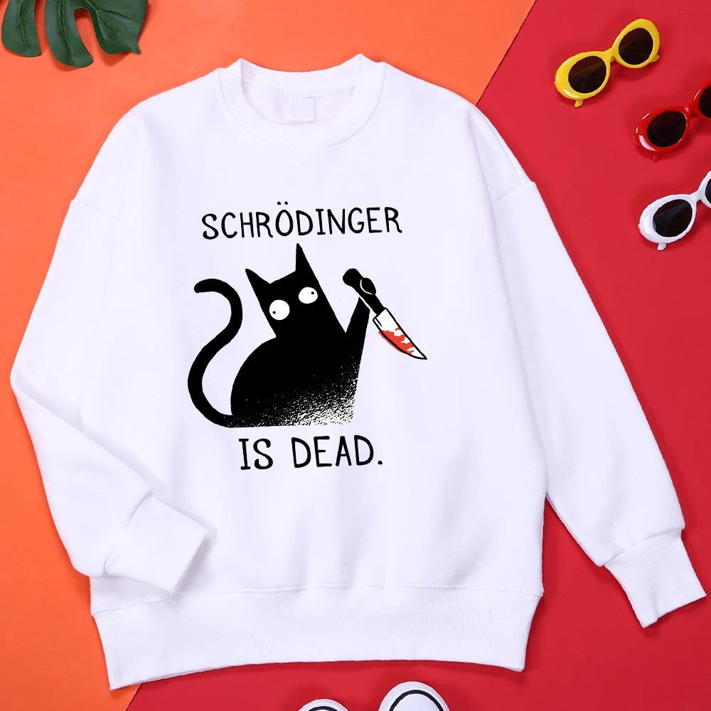 

Schrodinger Is Dead Black Cat Men Hoodie Outdoor Comfortable Hoodies Round Neck Hip Hop Clothing Classic Oversize Tracksuit