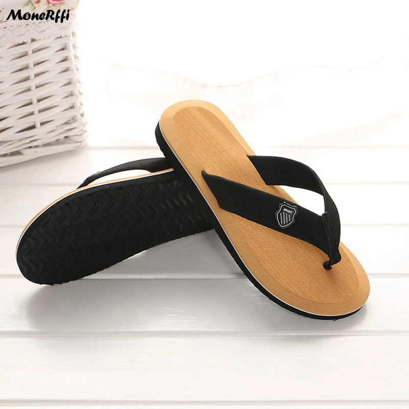 Flip Flops Casual Men Slippers Beach Sandals Summer Non-Slip Flat Slides Indoor House Shoes