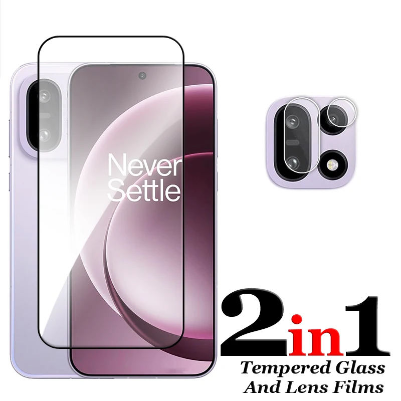 6-in-1 Full Coverage Tempered Glass Screen Protector with Lens Film